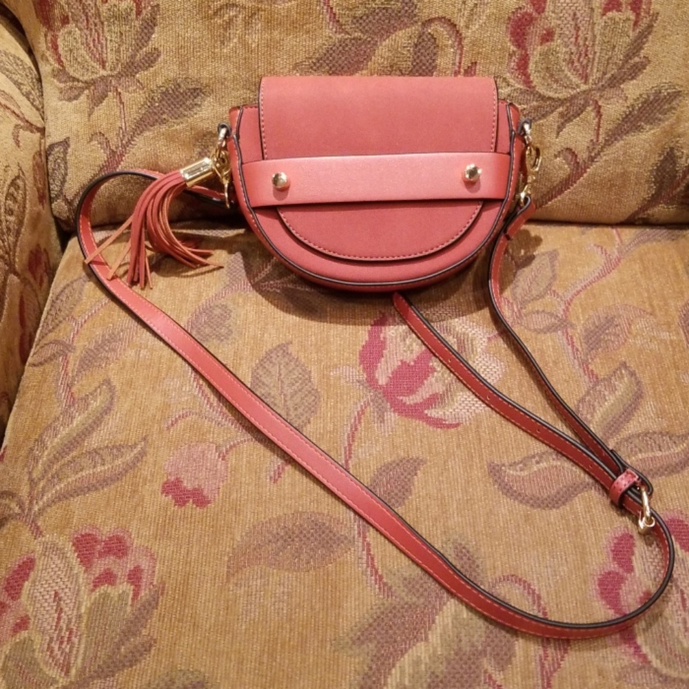 Brand New Vegan Leather Light Red Bag